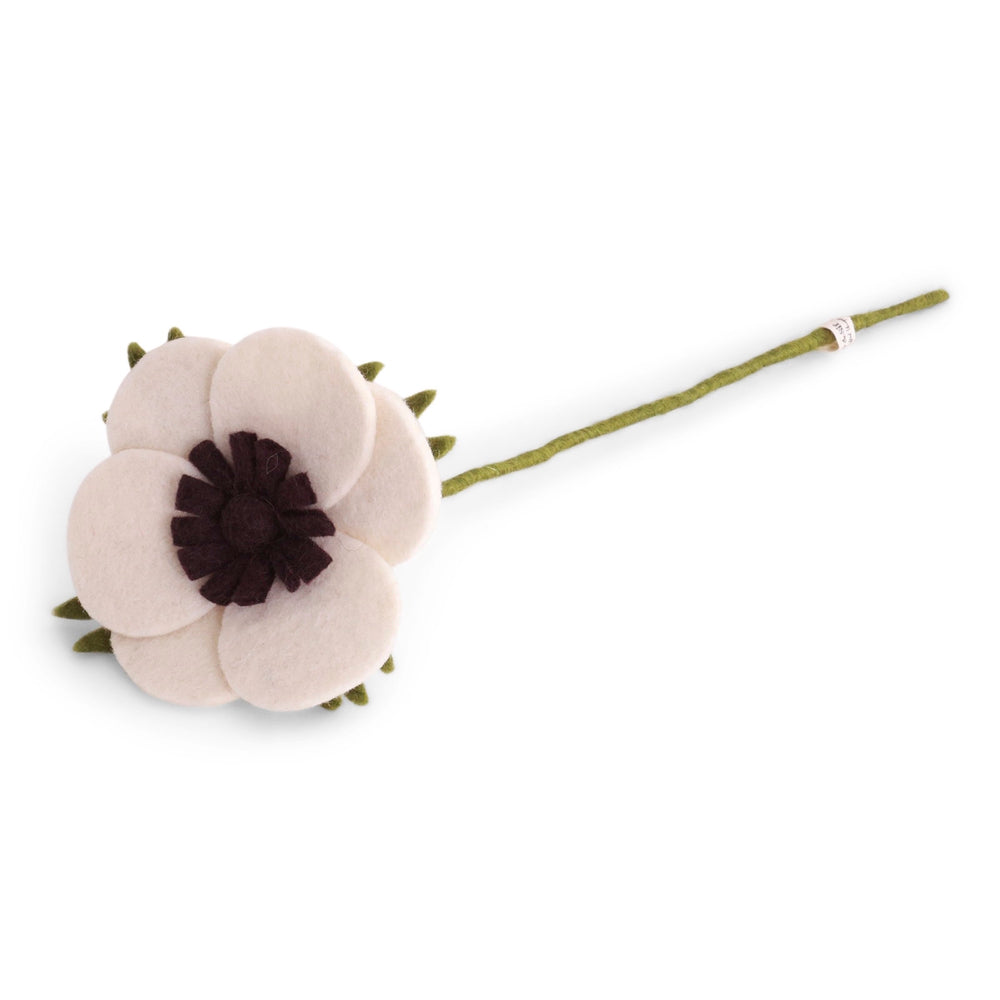 Gry & Sif French Anemone Felted Flower White