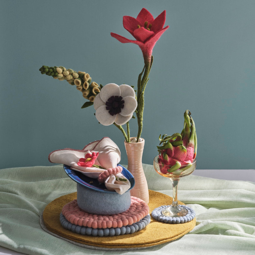 Gry & Sif French Anemone Felted Flower