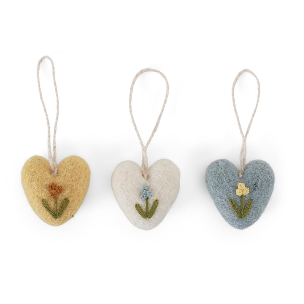 Gry & Sif Mini Heart Flower Decoration 3pk