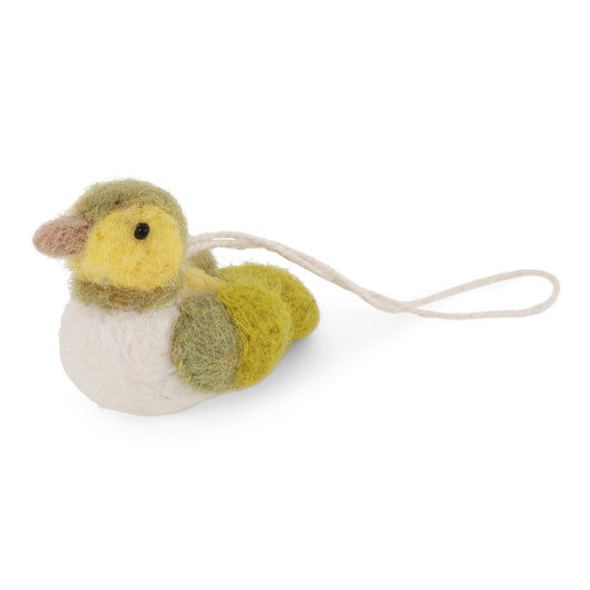 Gry & Sif Mini Sparrow Decoration green-white