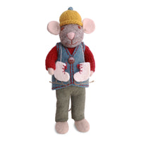 Gry & Sif Mouse Boy Medium Grey Waistcoat & Ice Skates