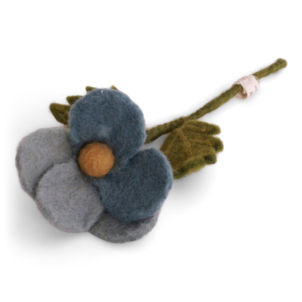 Gry & Sif Pansy Felted Flower Light Blue