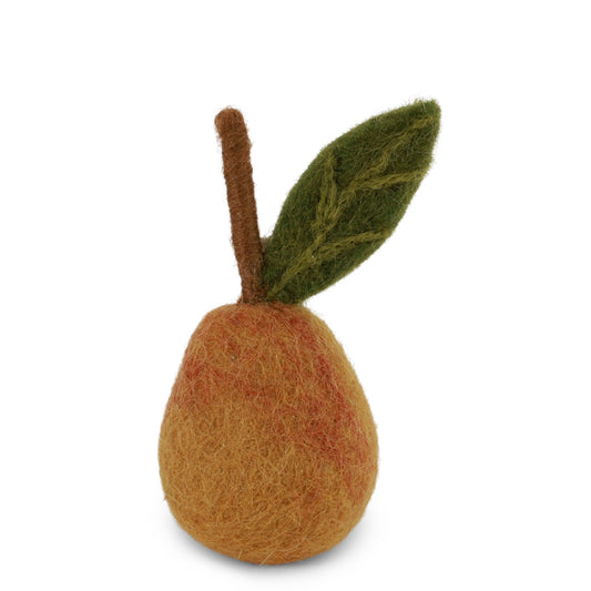 Gry & Sif Pear Yellow Felted Ornament