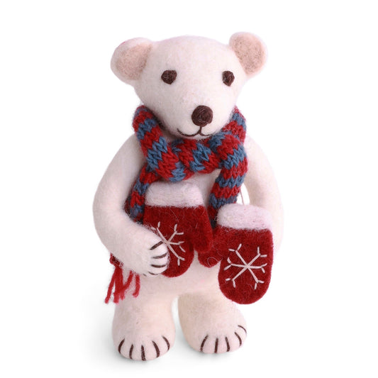 Gry & Sif Polar Bear Medium with Mittens