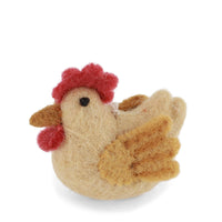 Gry & Sif Rooster Felted Ornament Yellow