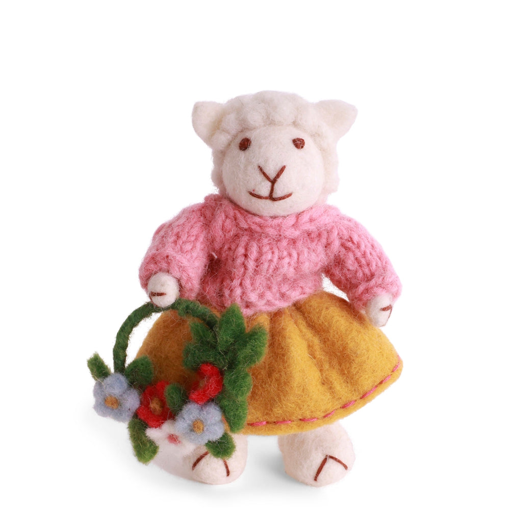 Gry & Sif Sheep Small White Girly Flower Wreath