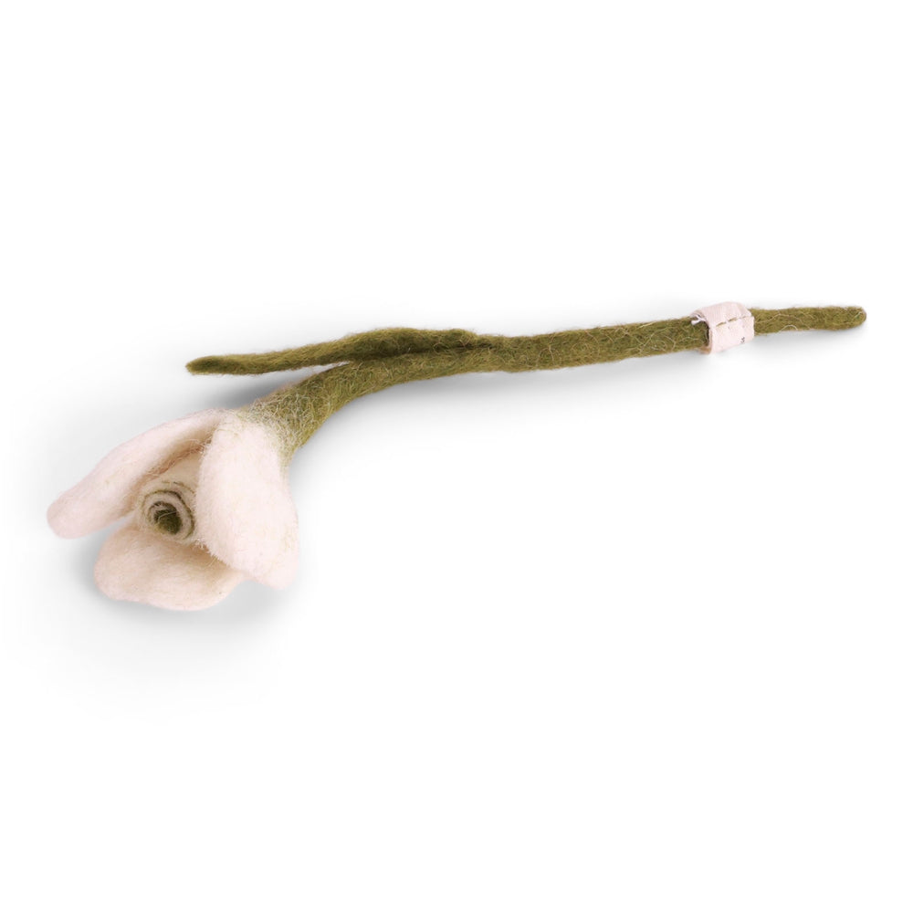 Gry & Sif Snowdrop Felted Flower White