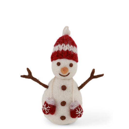 Gry & Sif Snowman Red Hat & Mittens Decoration