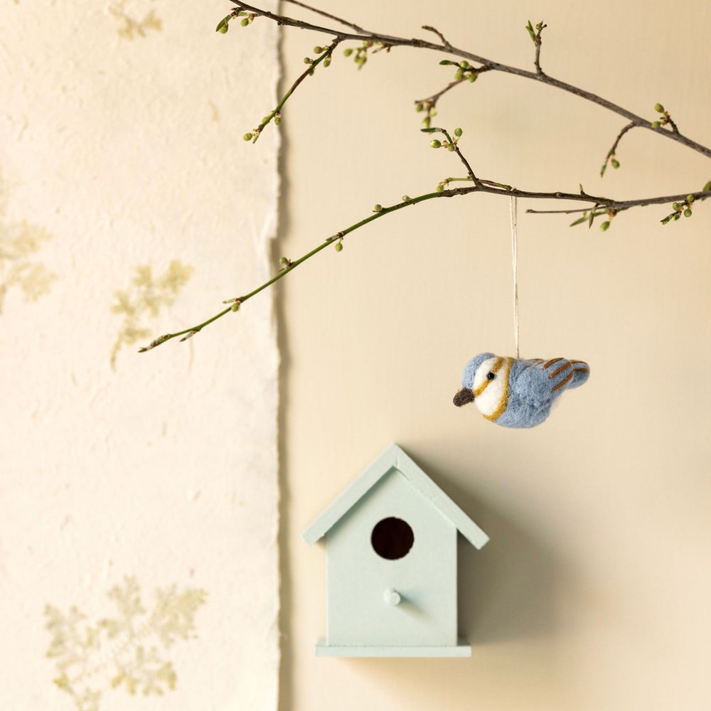Gry & Sif Spinus Bird Blue Decoration