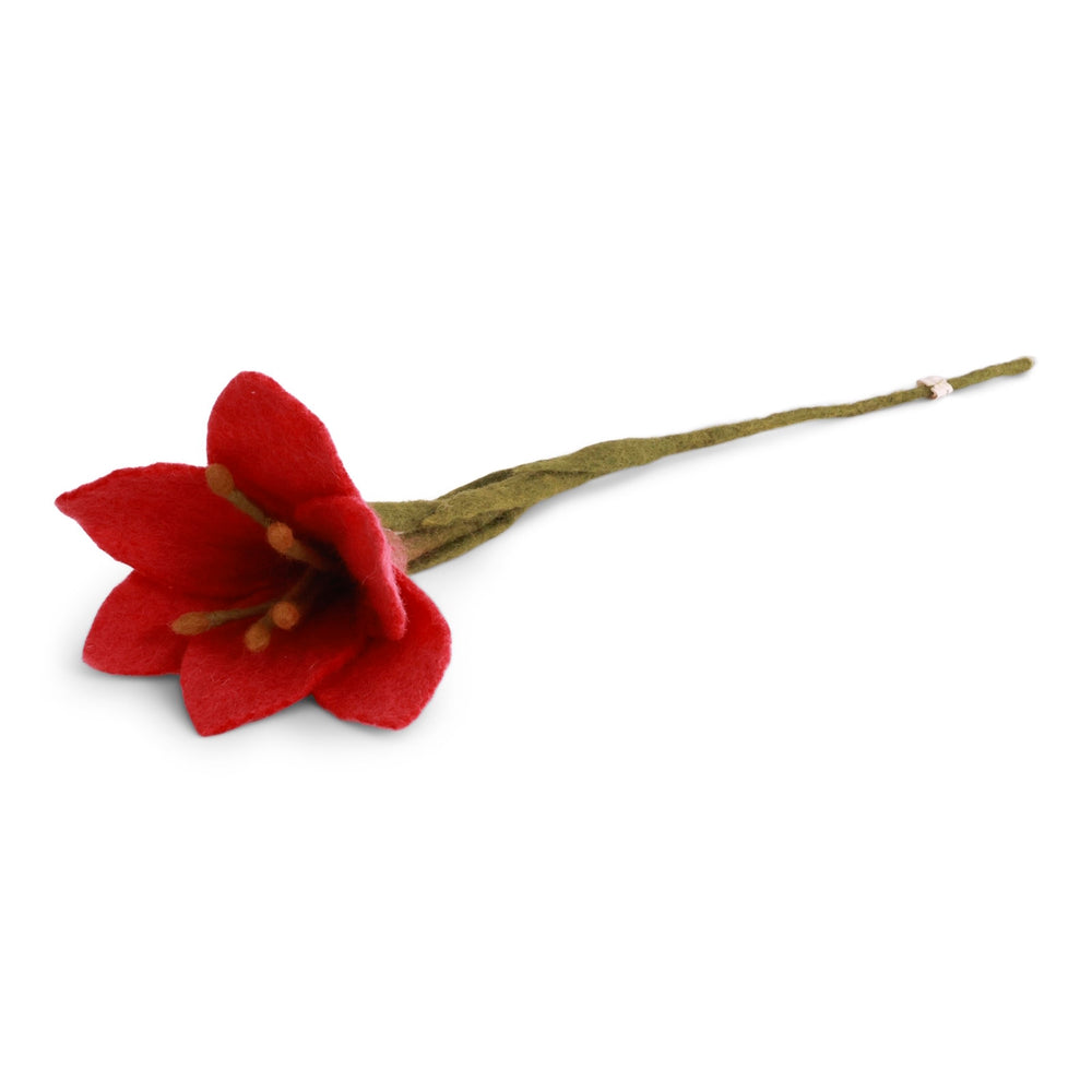 Gry & Sif Trumpet Lily Felted Flower Melon