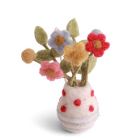 Gry & Sif Vase Decoration Stripes Dots & Flowers