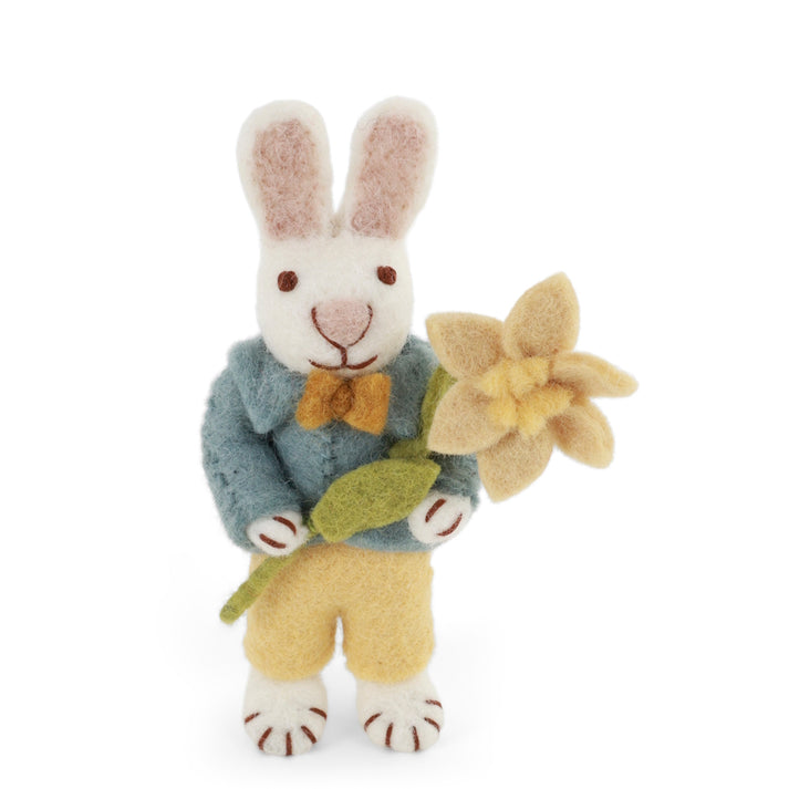 Gry & Sif White Bunny Blue Jacket & Daffodil Wholesale Nordic Fusion