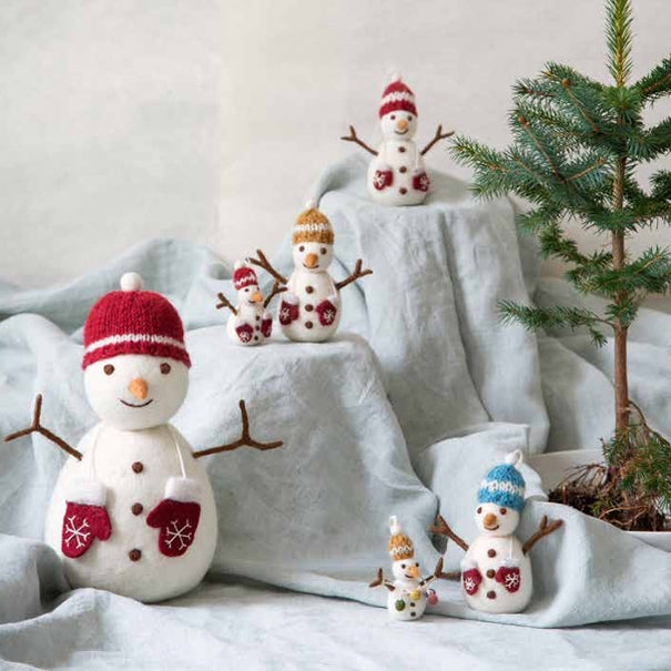 Gry & Sif Big Snowman Red Hat & Mittens Decoration