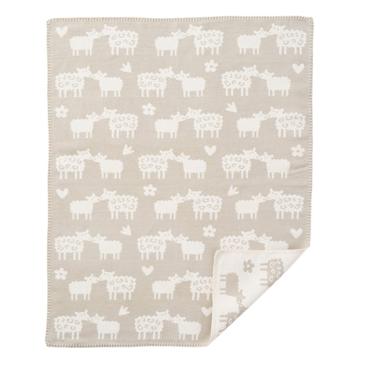 Klippan Baa Organic Cotton Blanket Greige