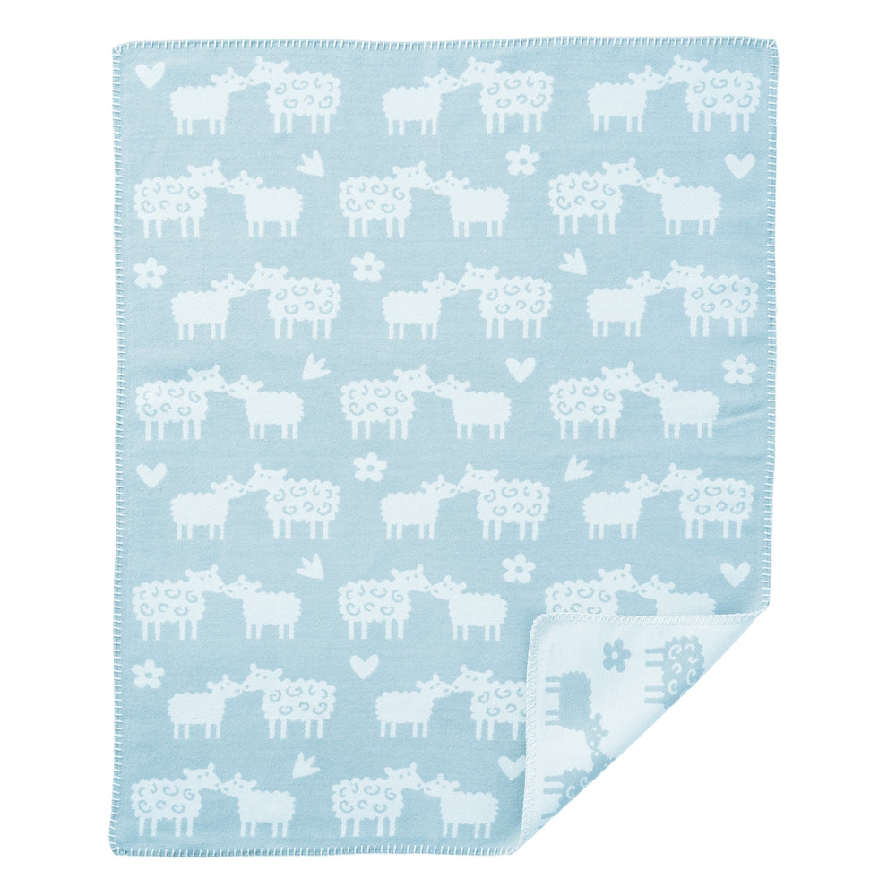 Klippan Baa Organic Cotton Blanket Light Blue