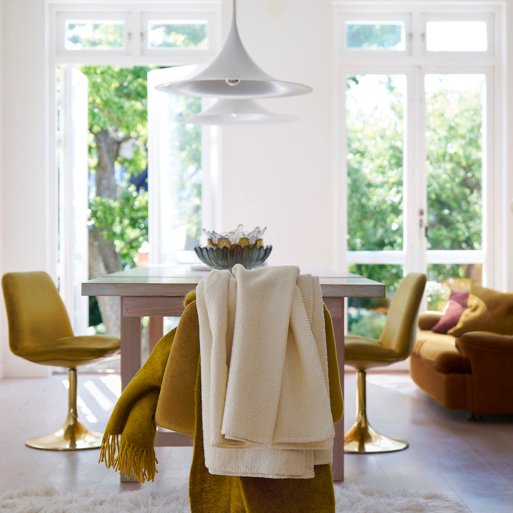 Klippan Boucle Wool Blanket Cream