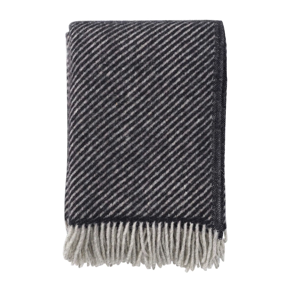 Klippan Carl Swedish Wool Blanket Black