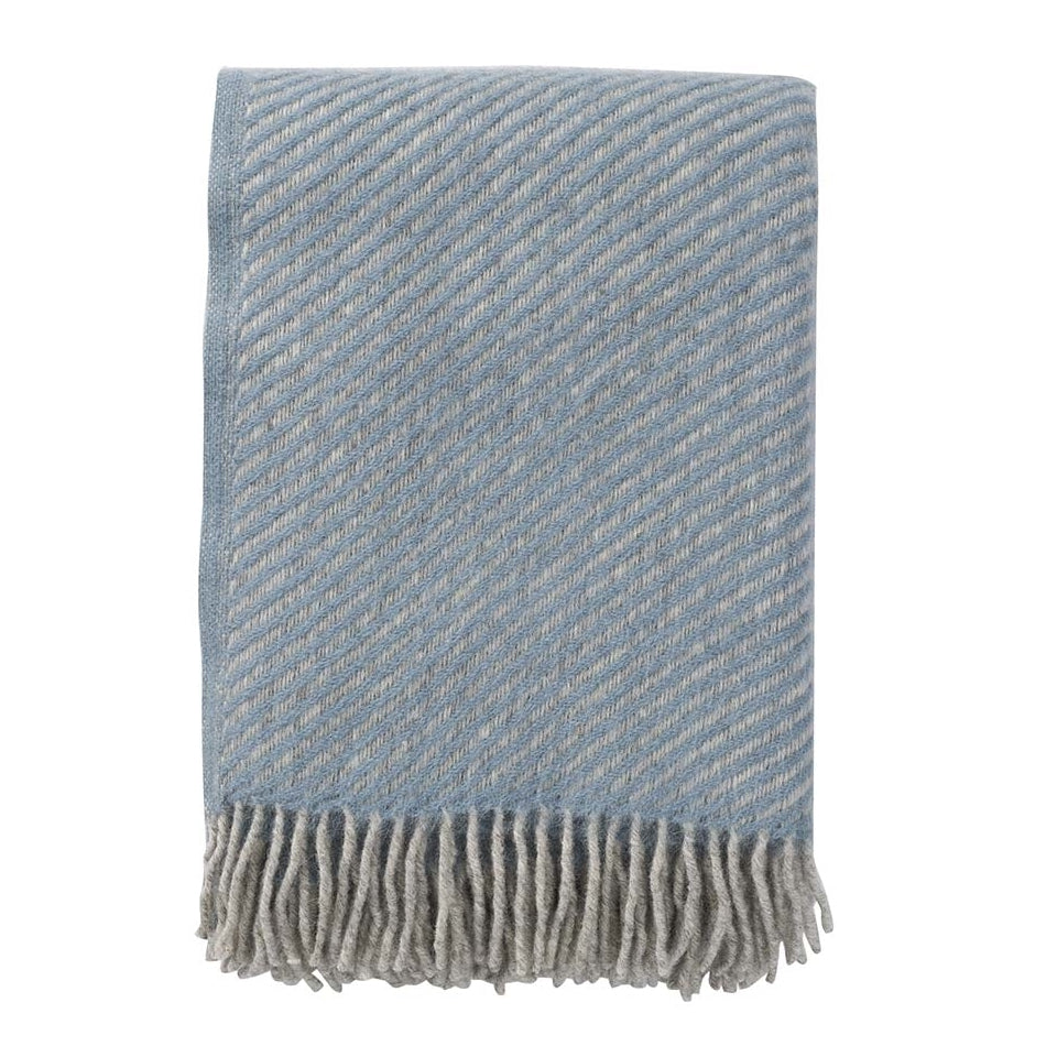 Klippan Carl Swedish Wool Blanket Blue