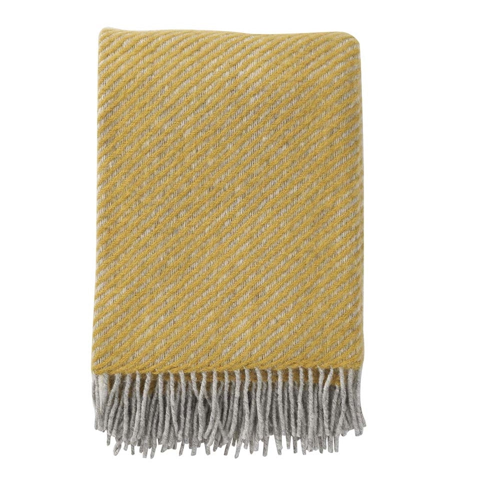Klippan Carl Swedish Wool Blanket Yellow