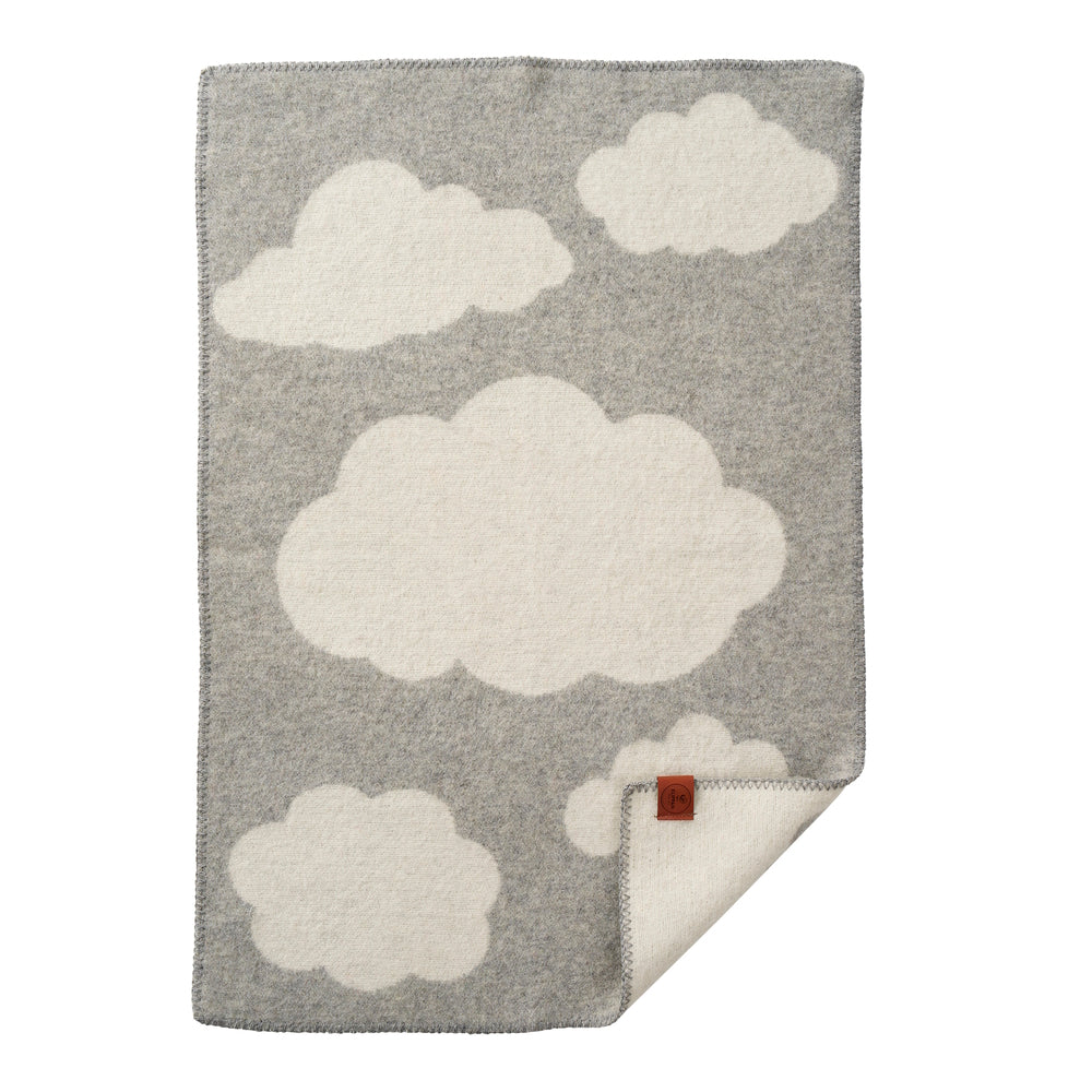 Klippan Cloudy Day Baby Wool Blanket Grey
