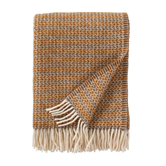 Klippan Curve Wool Blanket Caramel