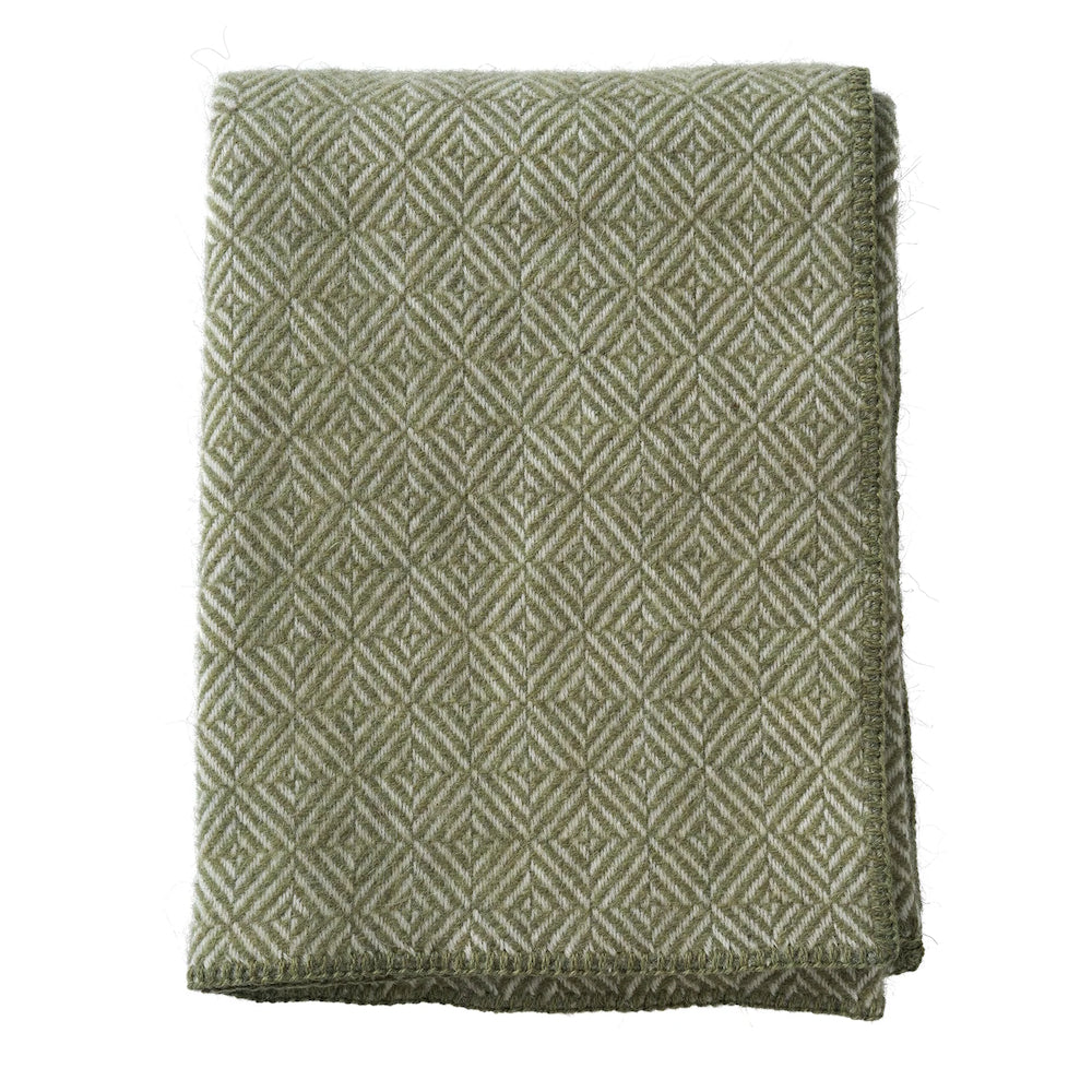 Klippan Diamonds Wool Blanket Green