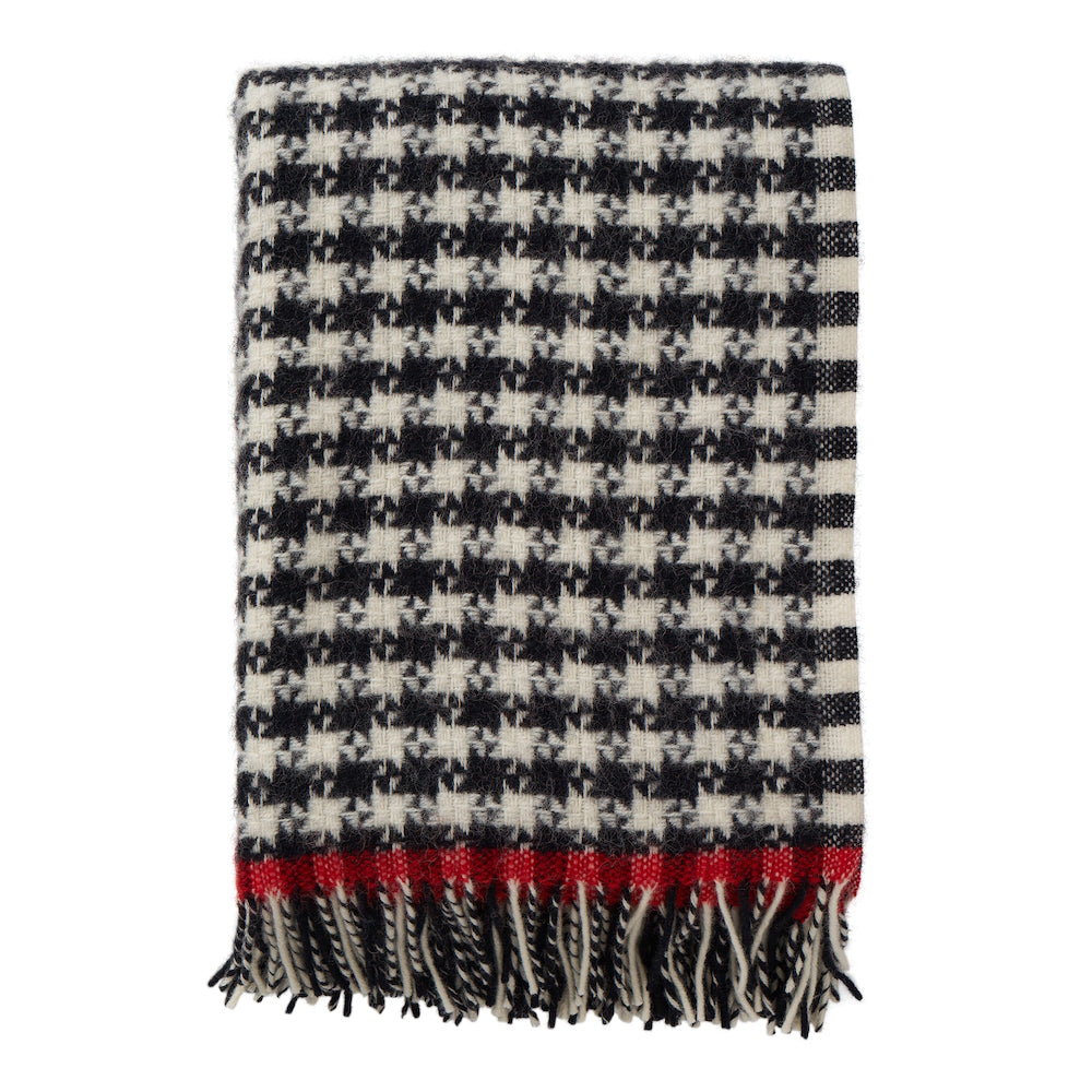 Klippan Dogtooth Wool Blanket Black