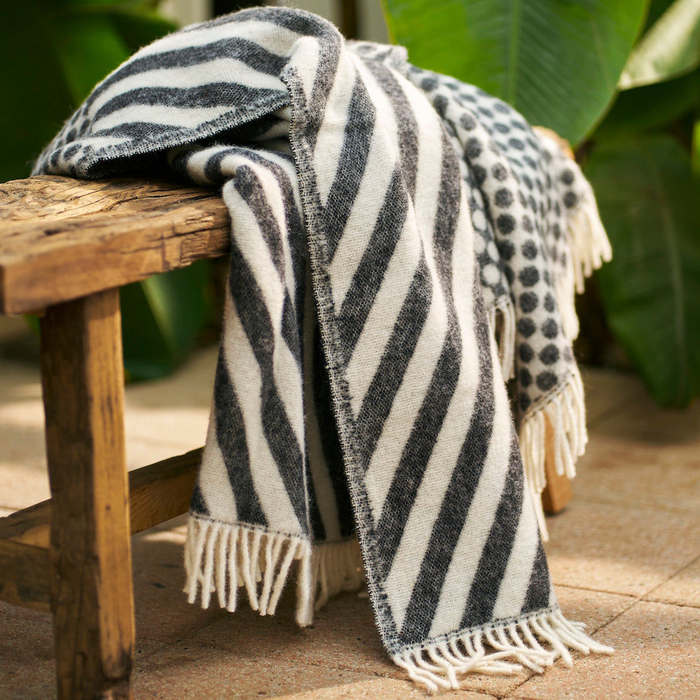 Klippan Dot & Stripe Wool Blanket