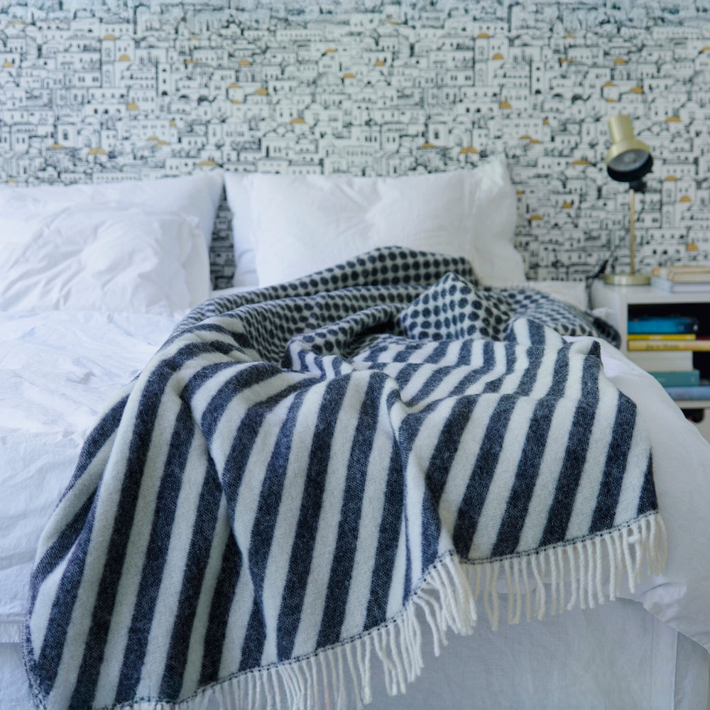 Klippan Dot & Stripe Wool Blanket
