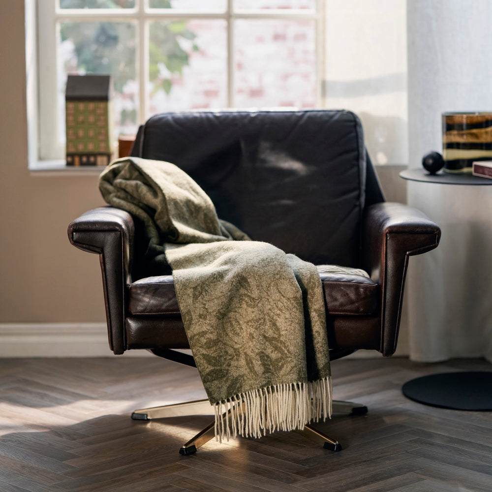 Klippan Fruit Merino Wool Blanket Sage