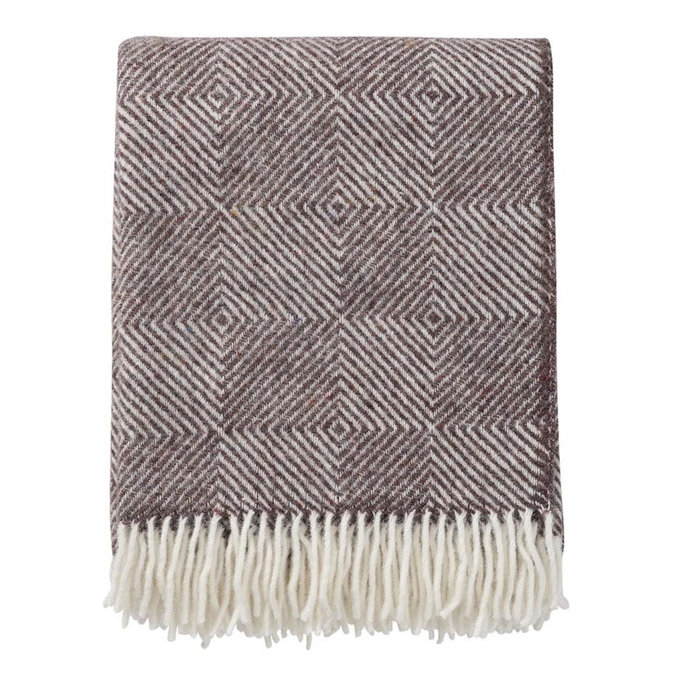 Klippan Gooseye Recycled Wool Blanket Brown