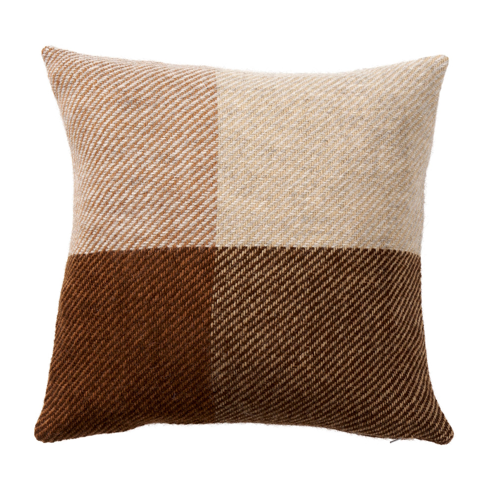 Klippan Gotland Check Wool Cushion Cover Beige