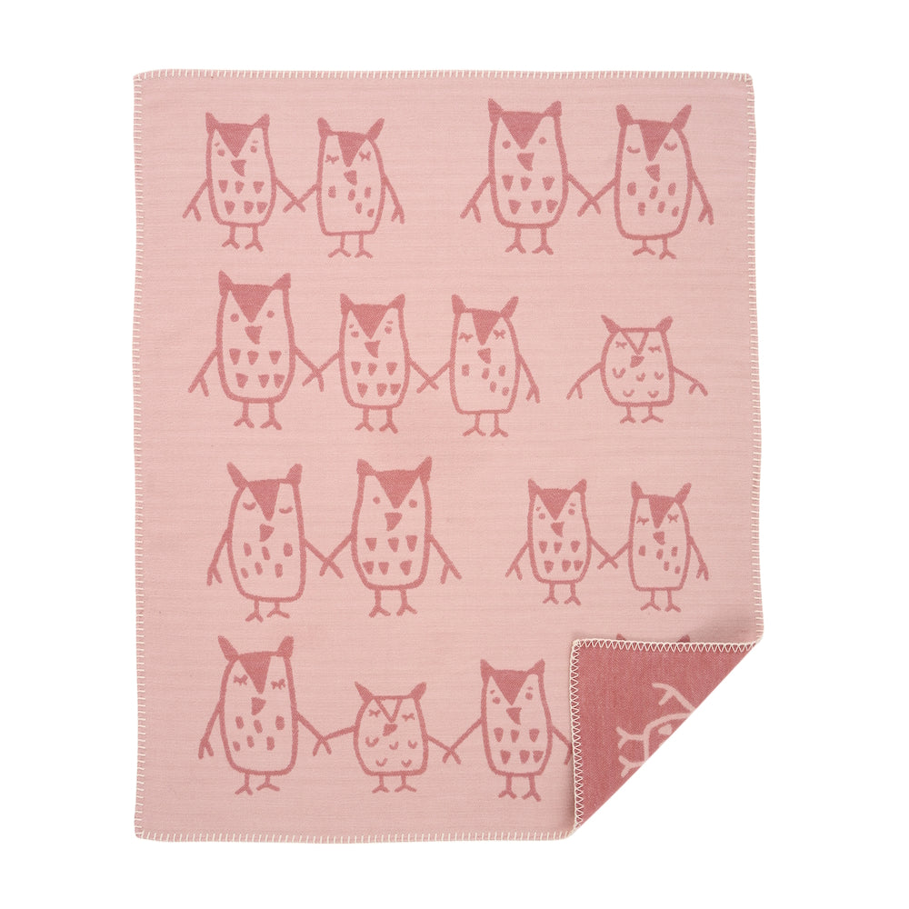 Klippan Hand in Hand Organic Cotton Blanket Rose