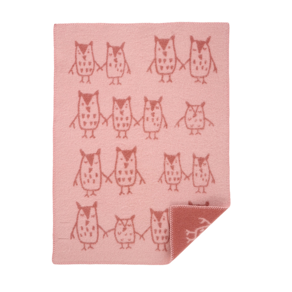 Klippan Hand in Hand Wool Blanket Rose