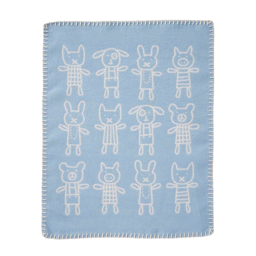 Klippan Hug Organic Cotton Baby Comforter Blanket Blue