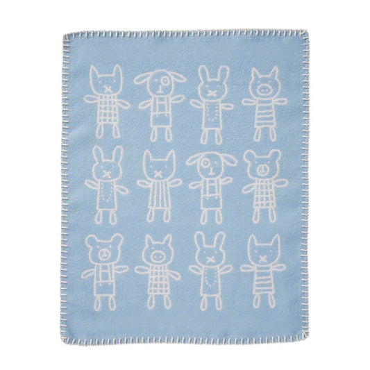 Klippan Hug Organic Cotton Baby Comforter Blanket Blue