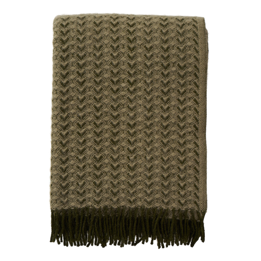 Klippan Ilse Wool Blanket Green