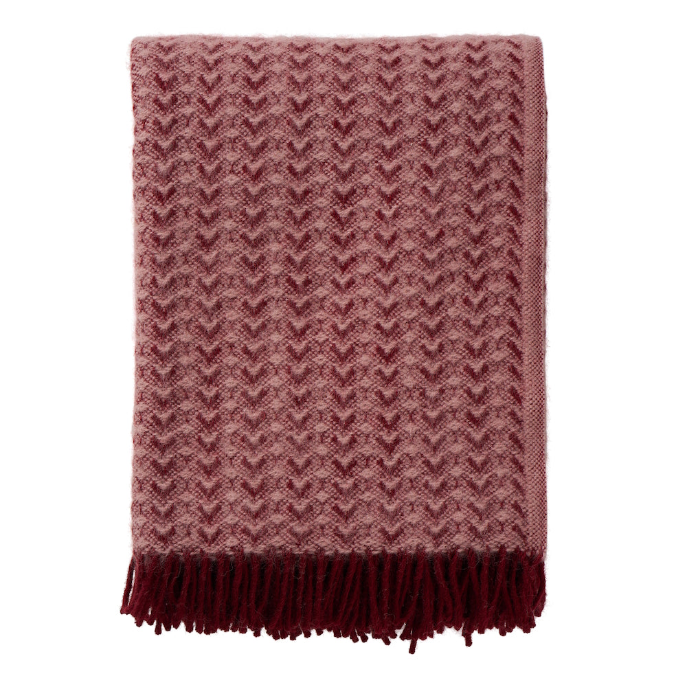 Klippan Ilse Wool Blanket Pink