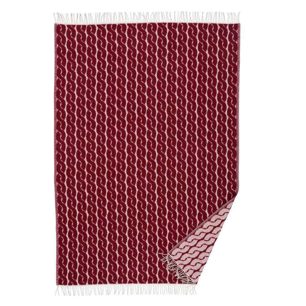 Klippan Knit Wool Blanket Burgundy