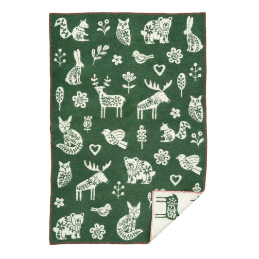 Klippan Kurbits Organic Wool Kids Blanket Green