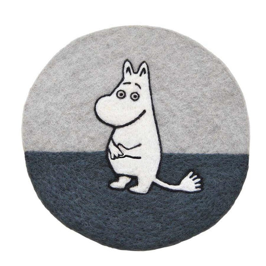 Klippan Moomin Hand Felted Pot Mat Grey