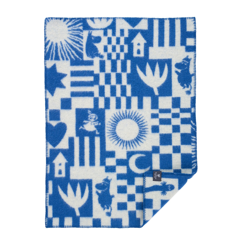 Klippan Moomin Play Baby Wool Blanket Blue