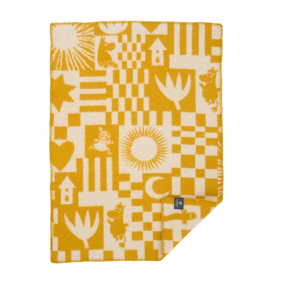 Klippan Moomin Play Baby Wool Blanket Yellow