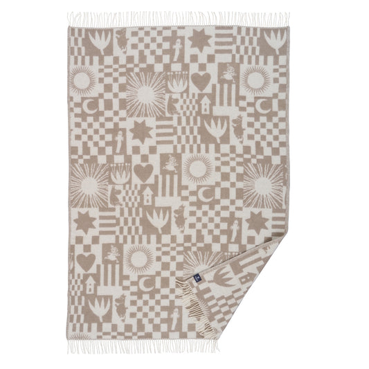 Klippan Moomin Play Wool Blanket Taupe