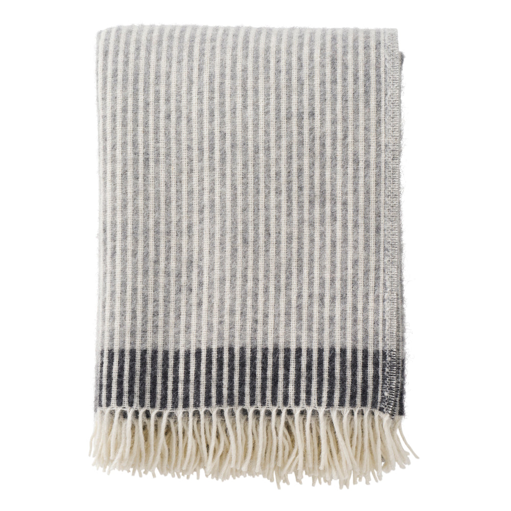 Klippan Rib Wool Blanket Grey