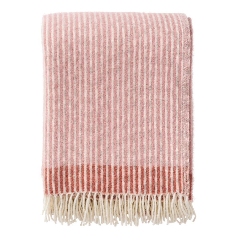 Klippan Rib Wool Blanket Pink