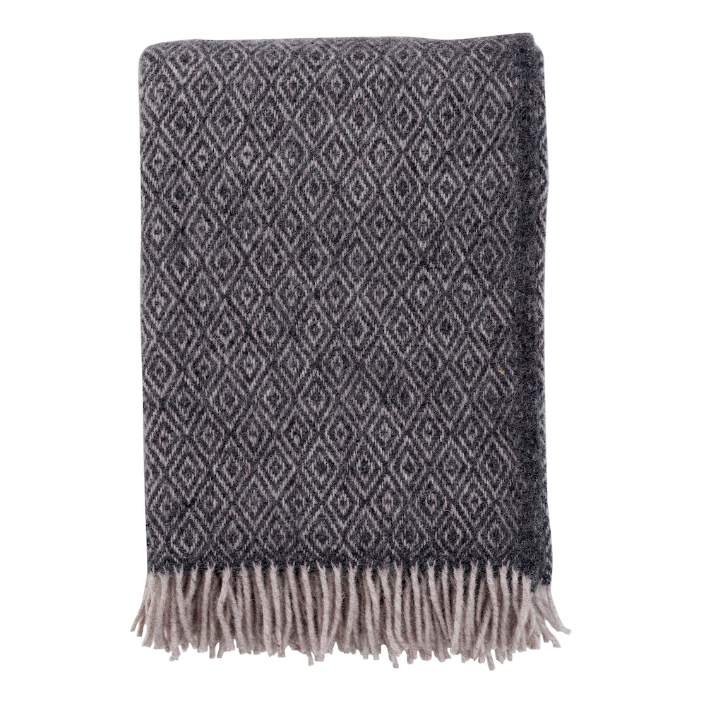 Klippan Stella Brushed Wool Blanket coke grey