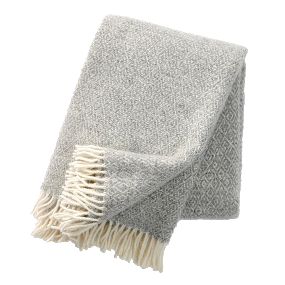 Klippan Stella Brushed Wool Blanket light grey