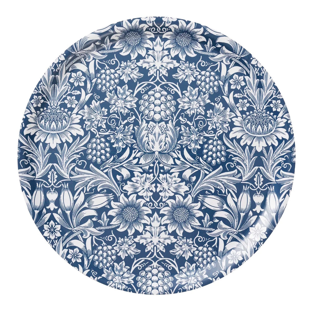 Klippan Sunflower Dark Denim Wooden Tray Round