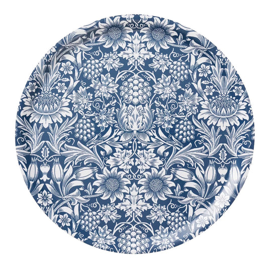 Klippan Sunflower Dark Denim Wooden Tray Round
